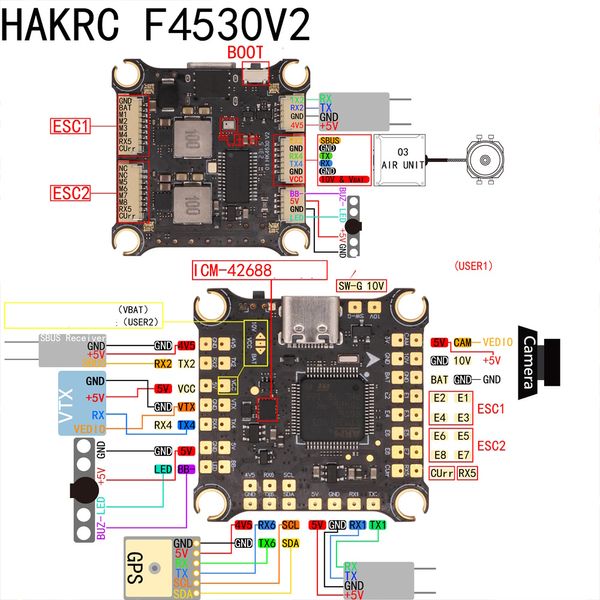 Полетный стек HAKRC BL3250AF4 V2 HAKRC BL3250AF4 V2 фото